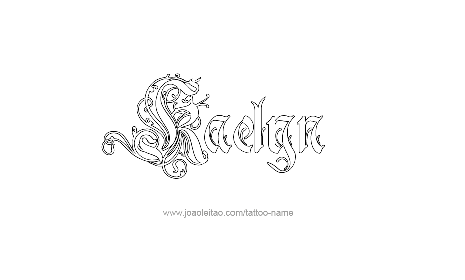 Tattoo Design Name Kaelyn   