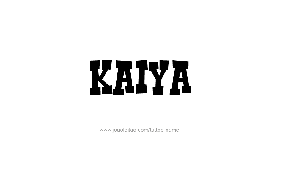 Tattoo Design Name Kaiya   