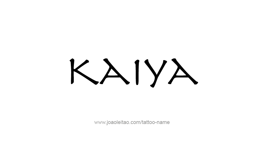 Tattoo Design Name Kaiya   