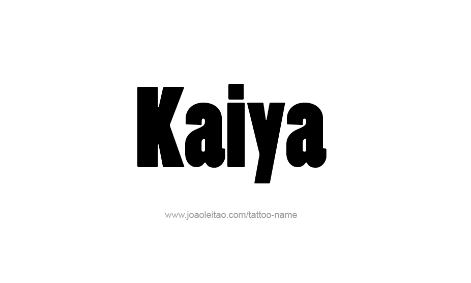 Tattoo Design Name Kaiya   