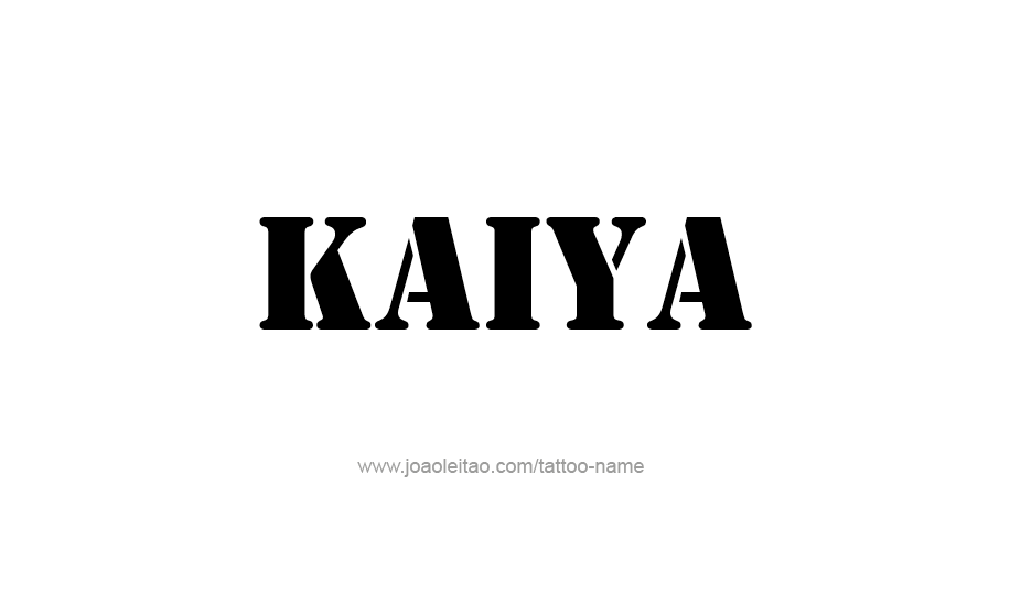 Tattoo Design Name Kaiya   