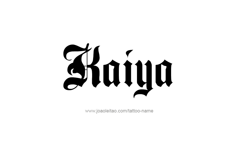 Tattoo Design Name Kaiya   