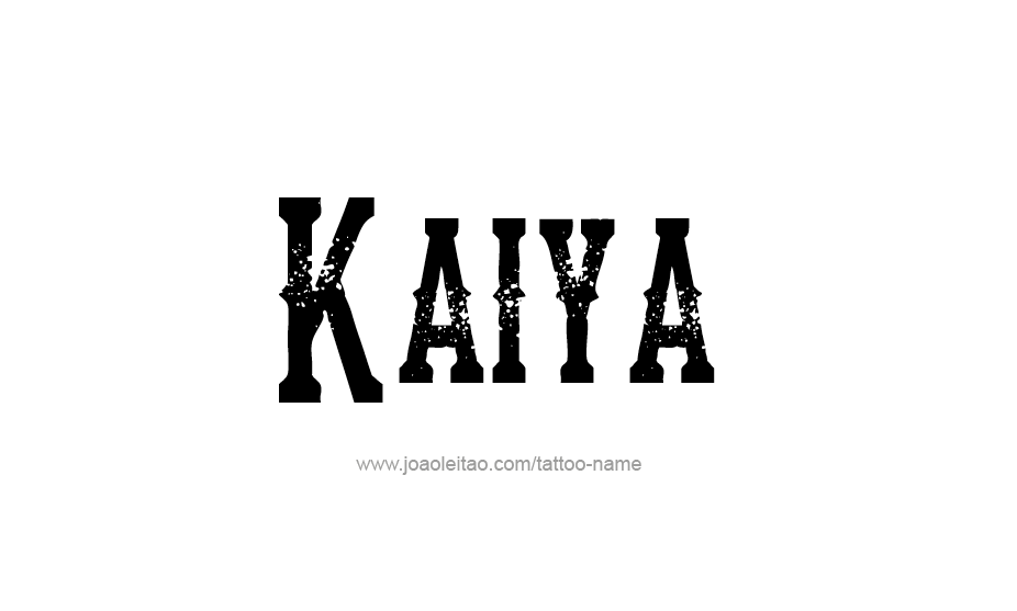 Tattoo Design Name Kaiya   