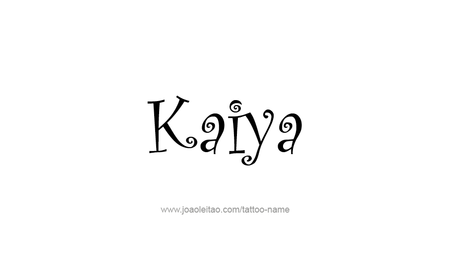 Tattoo Design Name Kaiya   