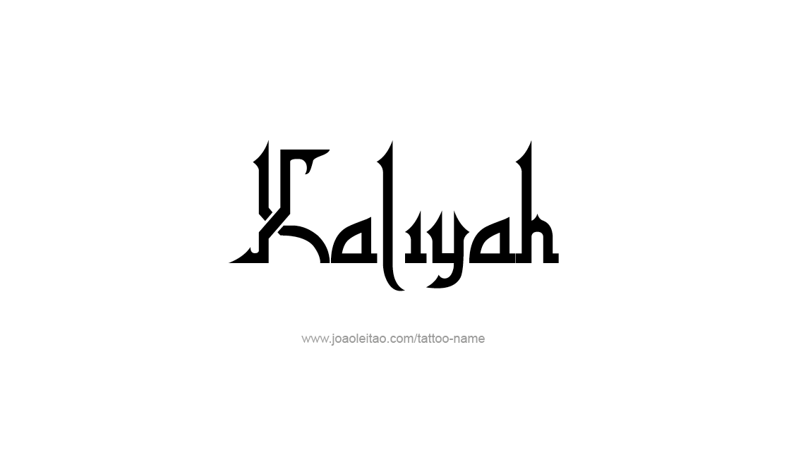 Tattoo Design Name Kaliyah   