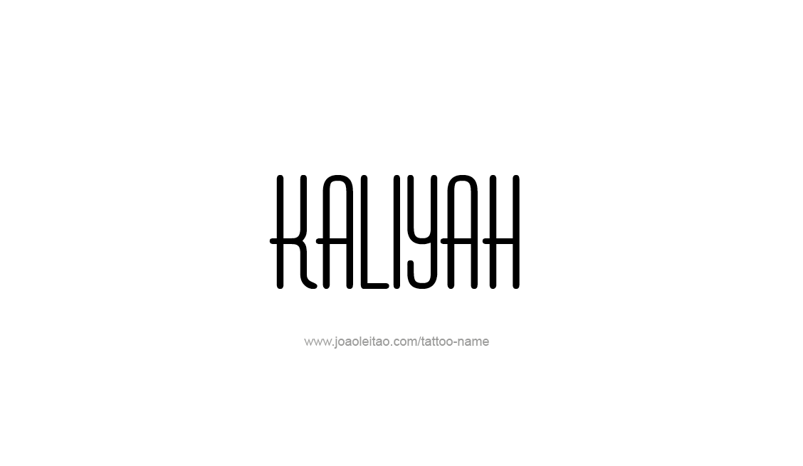 Tattoo Design Name Kaliyah   