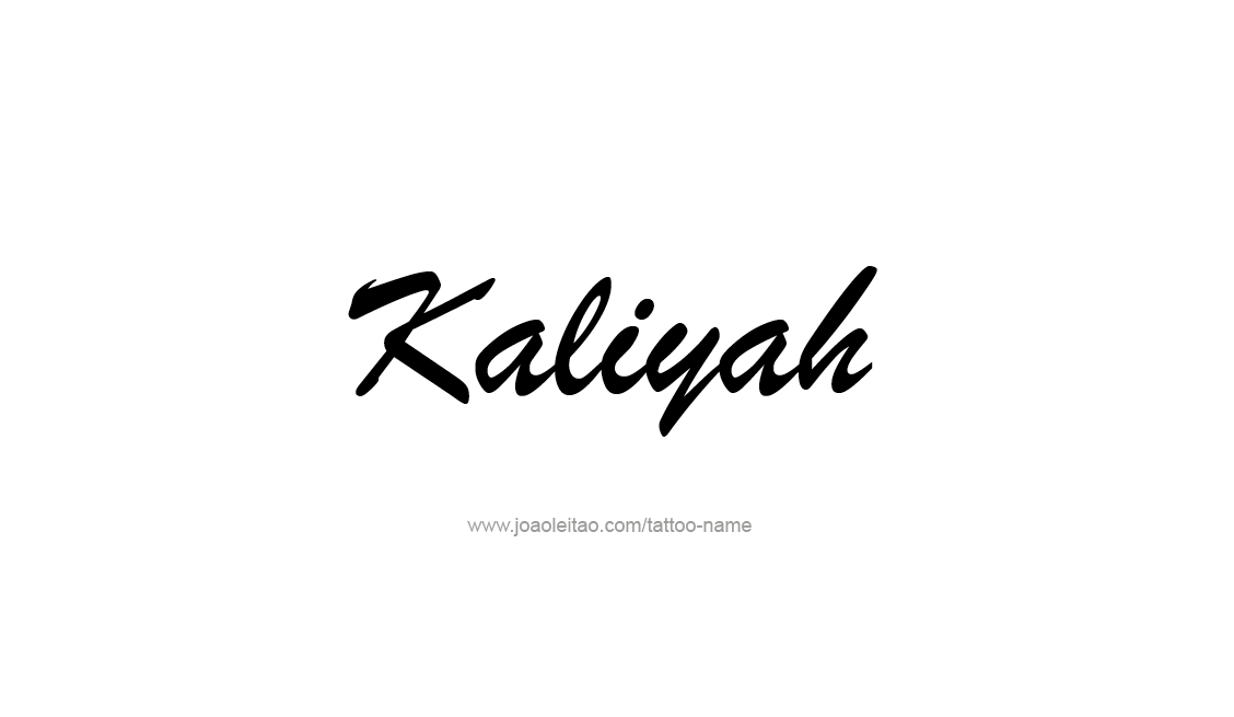 Tattoo Design Name Kaliyah   