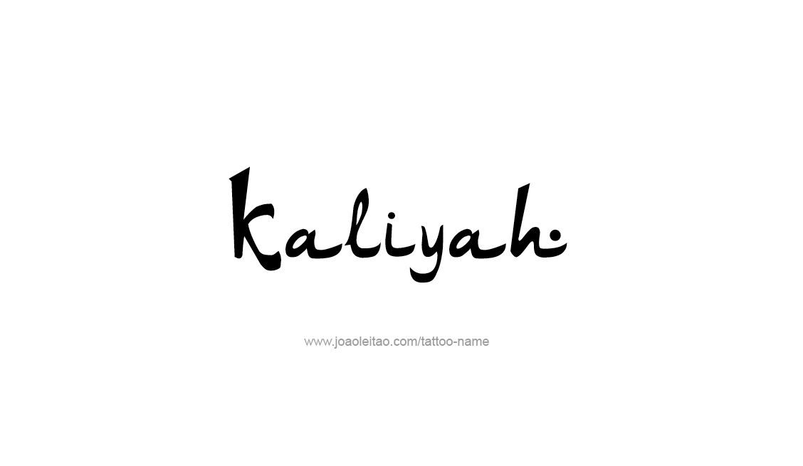 Tattoo Design Name Kaliyah   