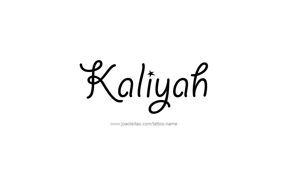 Tattoo Design Name Kaliyah   