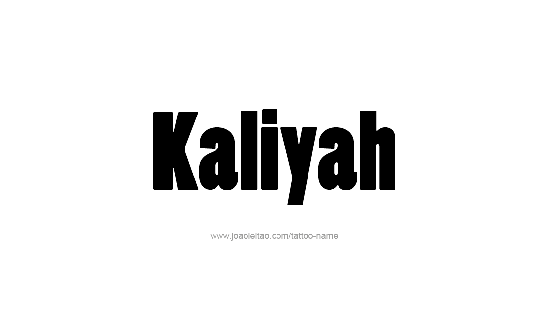 Tattoo Design Name Kaliyah   