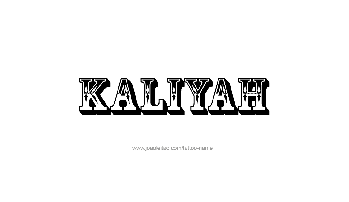 Tattoo Design Name Kaliyah   