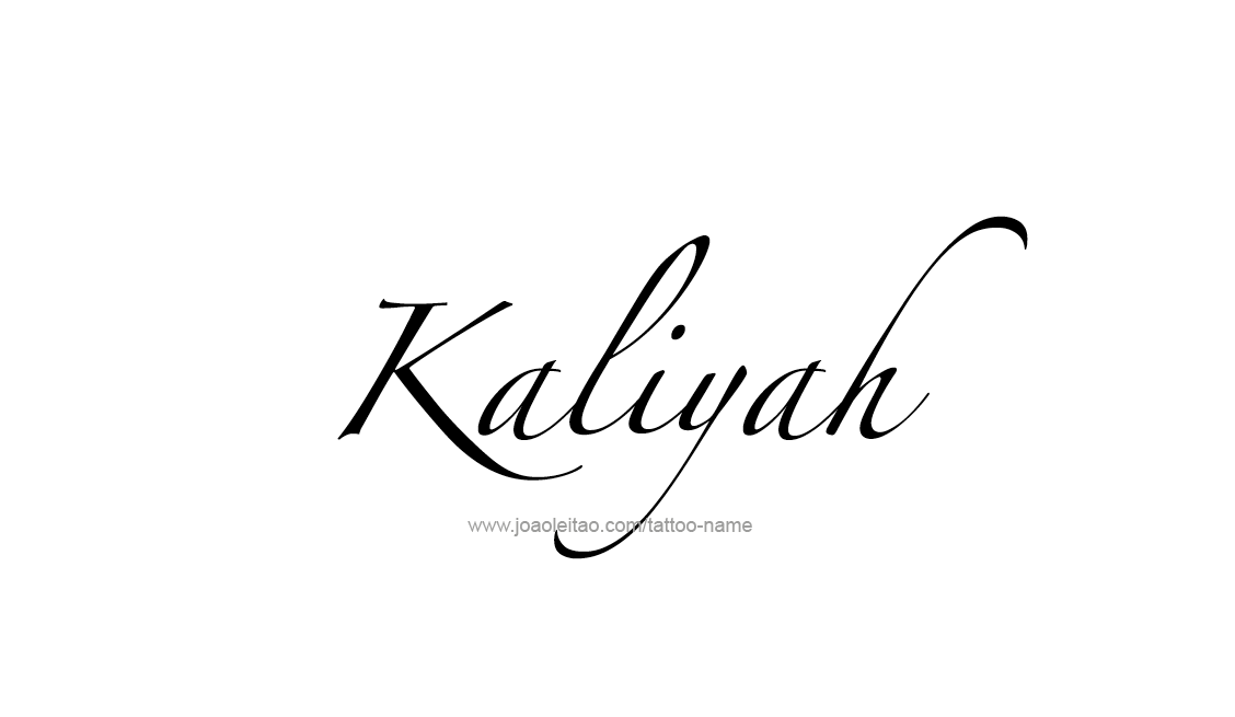 Tattoo Design Name Kaliyah   