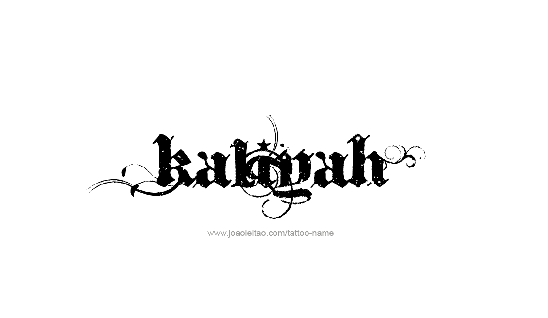 Tattoo Design Name Kaliyah   