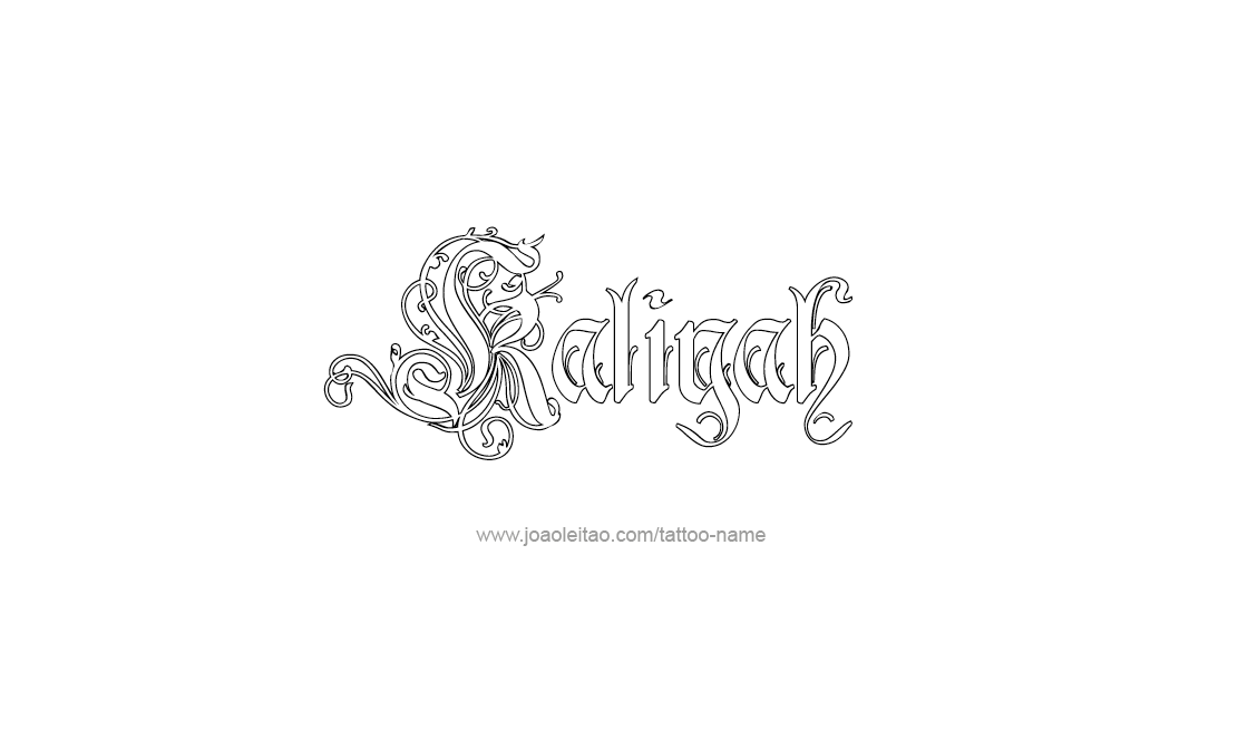 Tattoo Design Name Kaliyah   