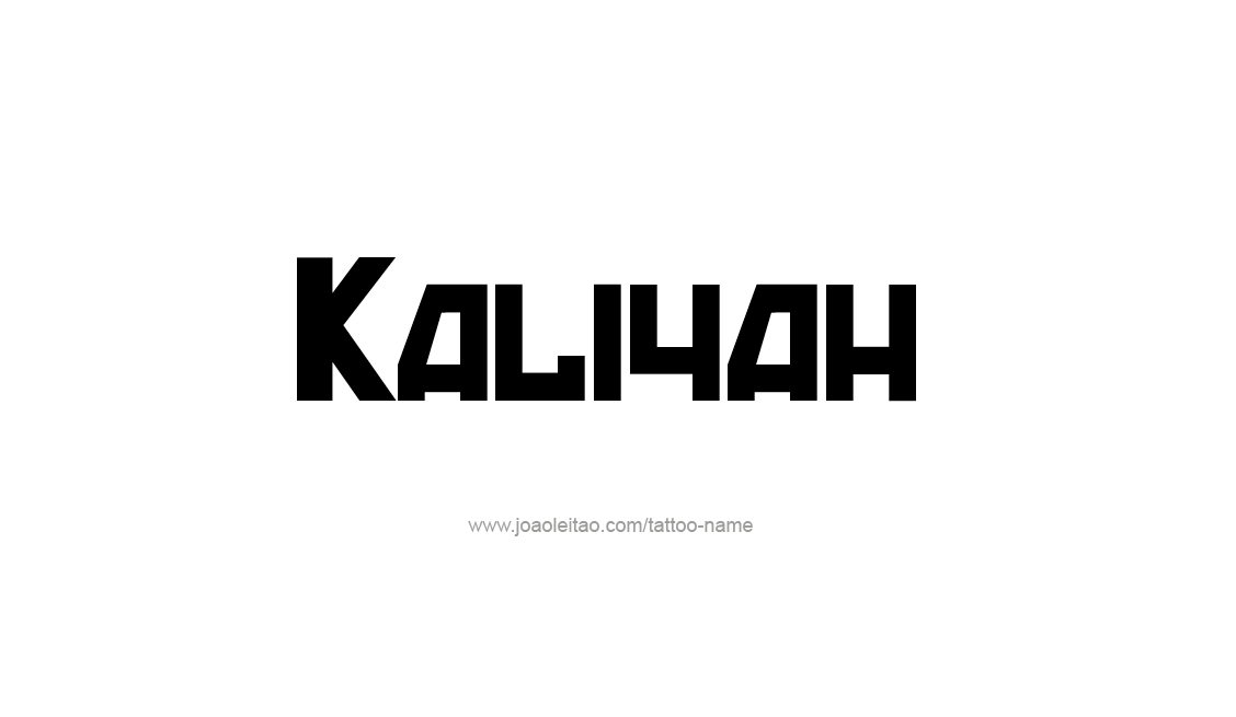 Tattoo Design Name Kaliyah   