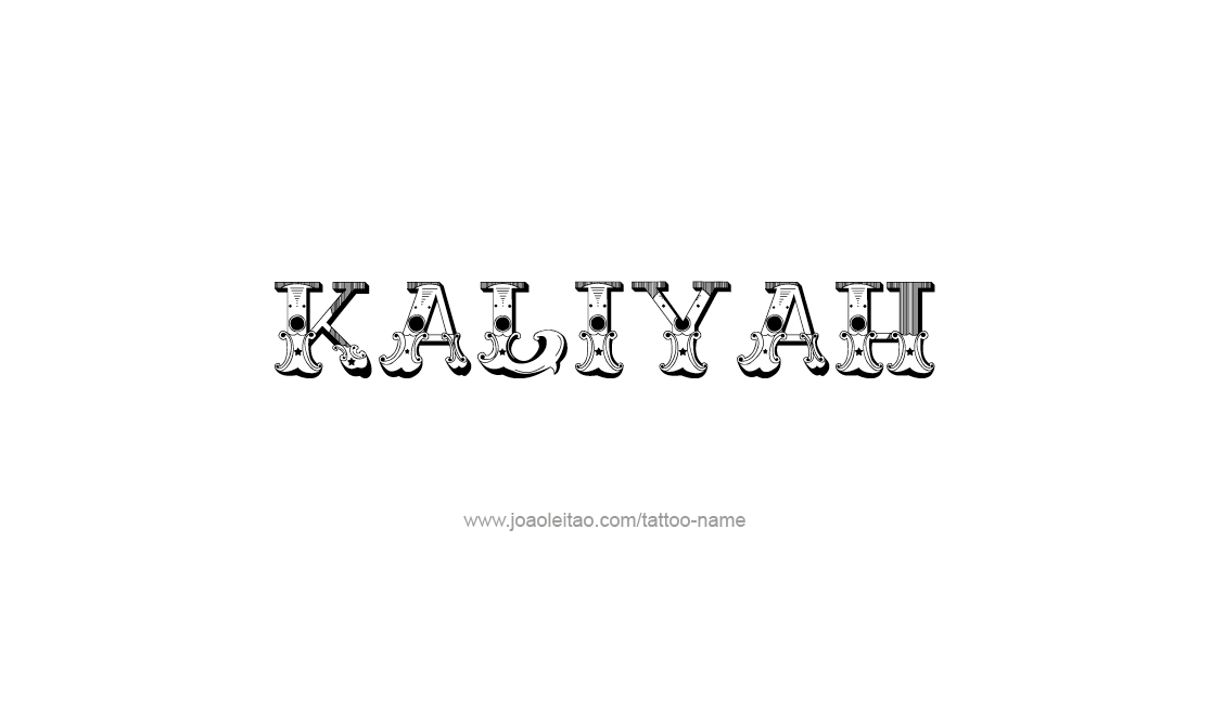 Tattoo Design Name Kaliyah   