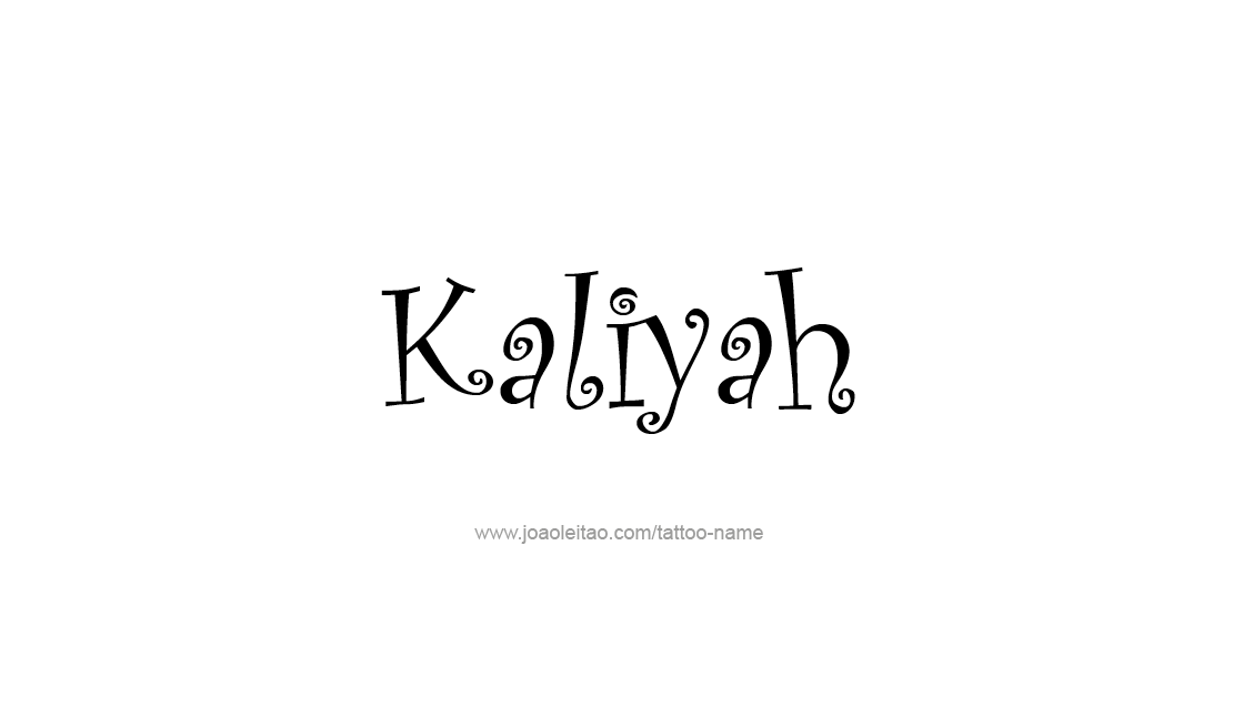 Tattoo Design Name Kaliyah   