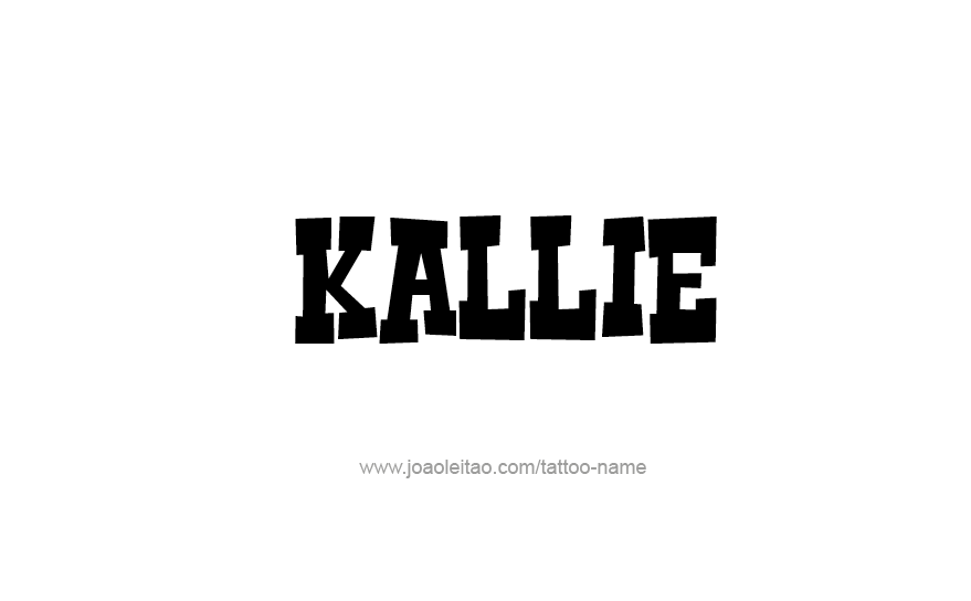 Tattoo Design Name Kallie   