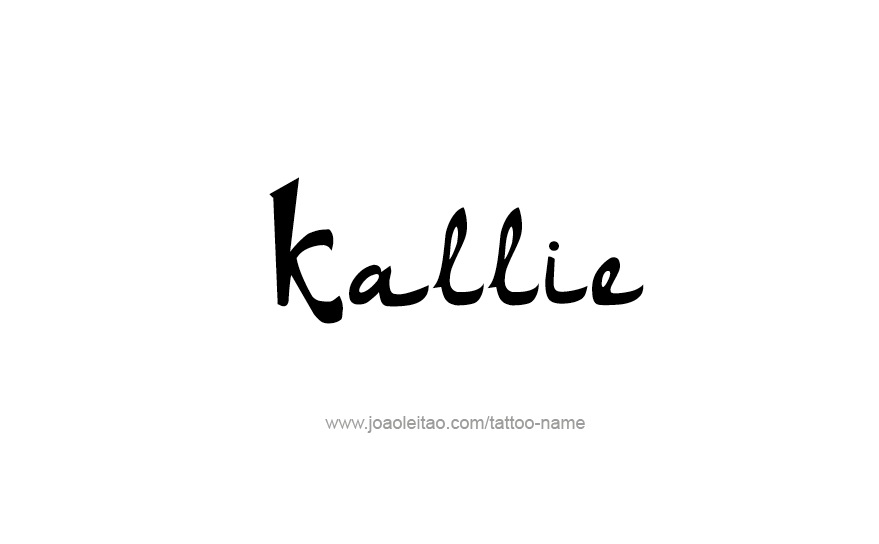 Tattoo Design Name Kallie   