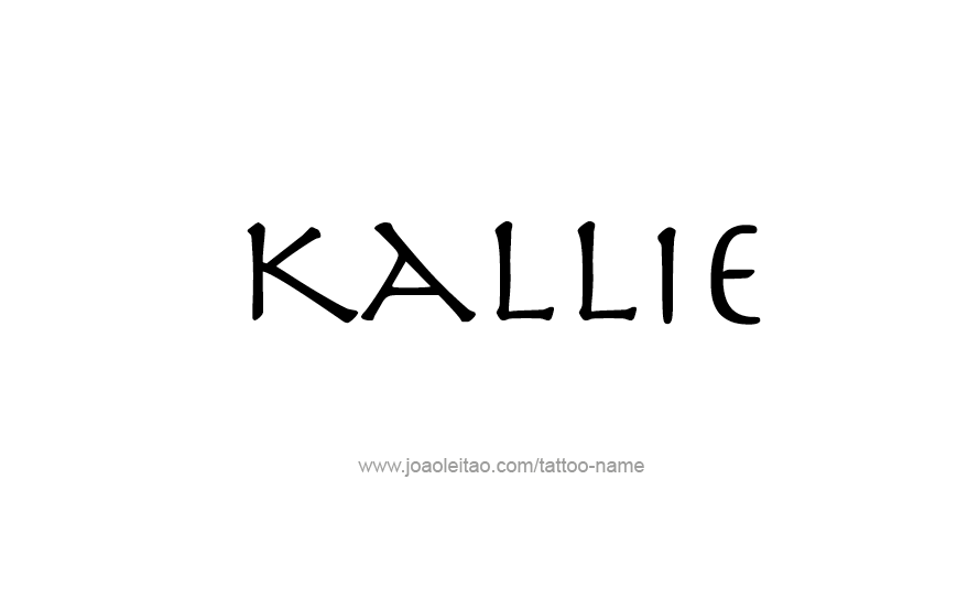 Tattoo Design Name Kallie   