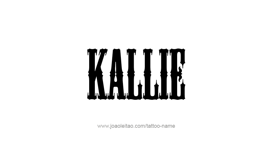 Tattoo Design Name Kallie   