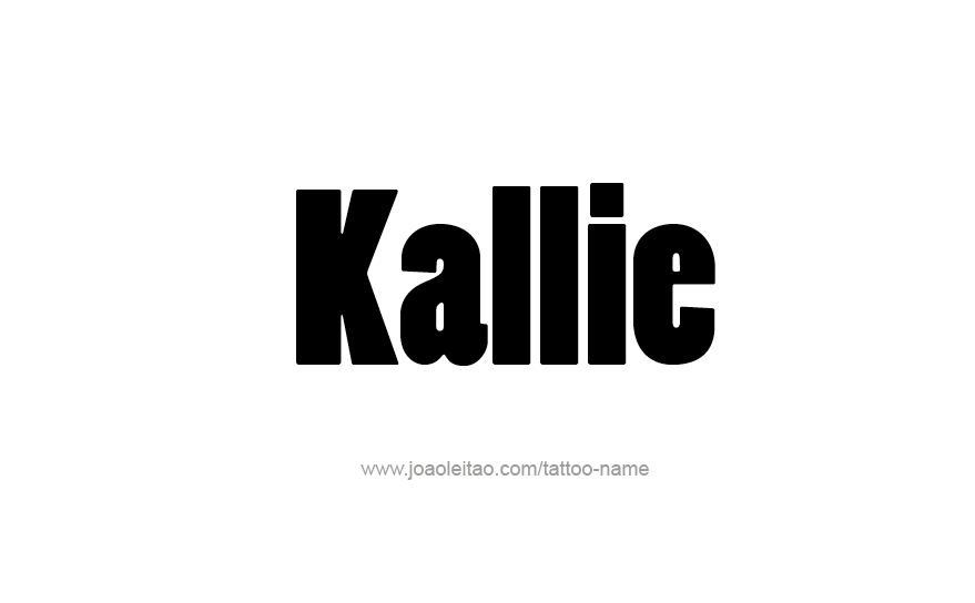 Tattoo Design Name Kallie   