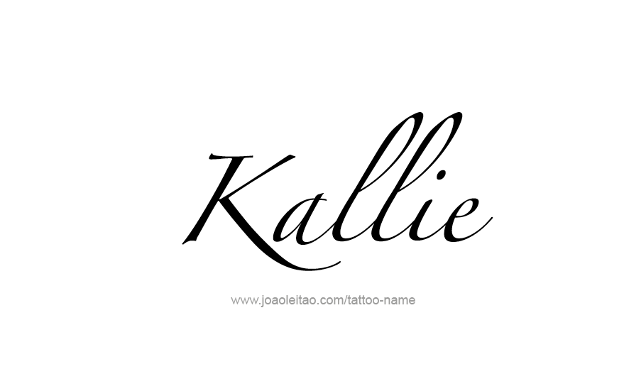 Tattoo Design Name Kallie   