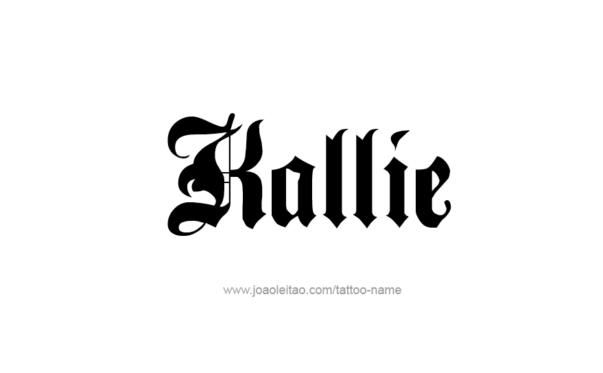 Tattoo Design Name Kallie   