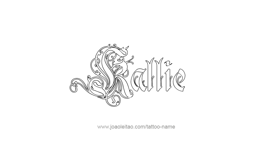 Tattoo Design Name Kallie   