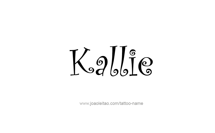 Tattoo Design Name Kallie   