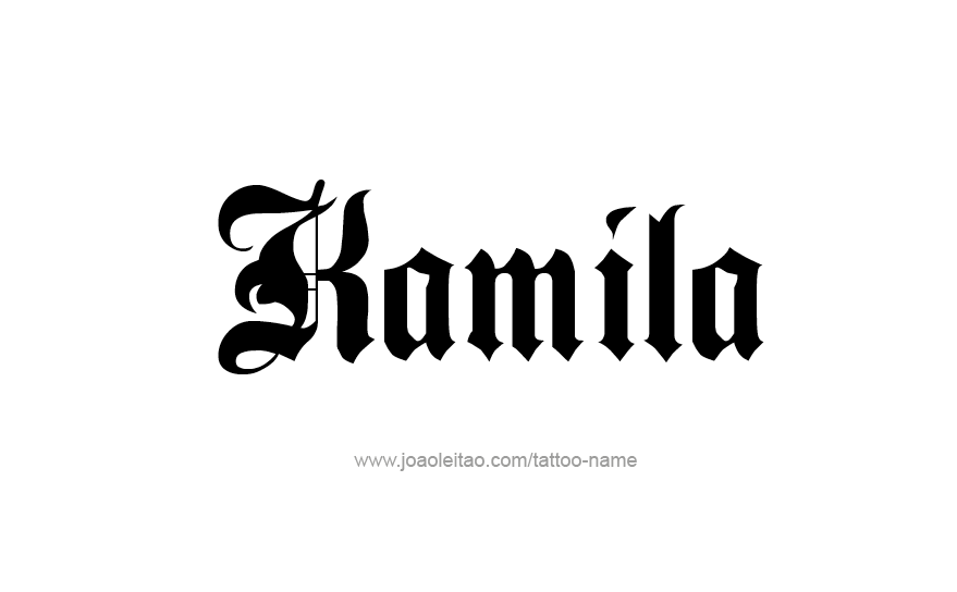 Tattoo Design Name Kamila   