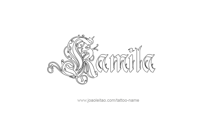 Tattoo Design Name Kamila   