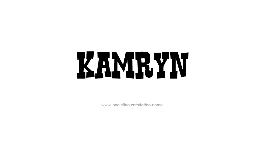 Tattoo Design Name Kamryn   