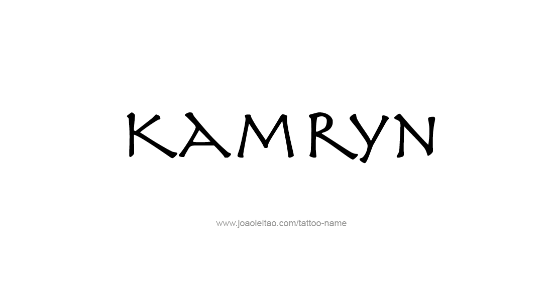 Tattoo Design Name Kamryn   