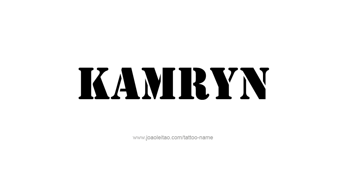 Tattoo Design Name Kamryn   