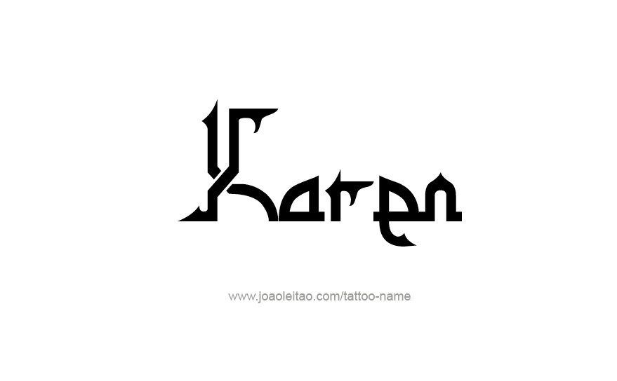 Tattoo Design Name Karen   