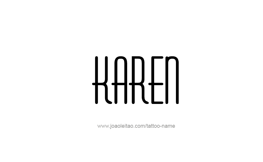 Tattoo Design Name Karen   