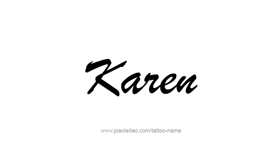 Tattoo Design Name Karen   