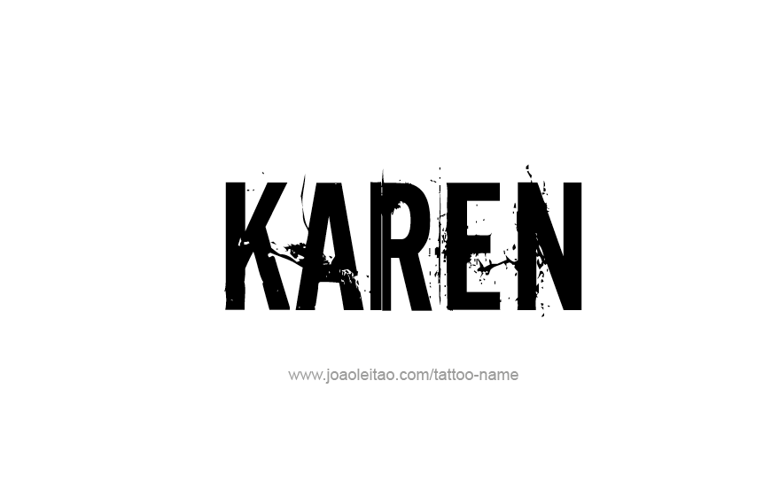 Tattoo Design Name Karen   