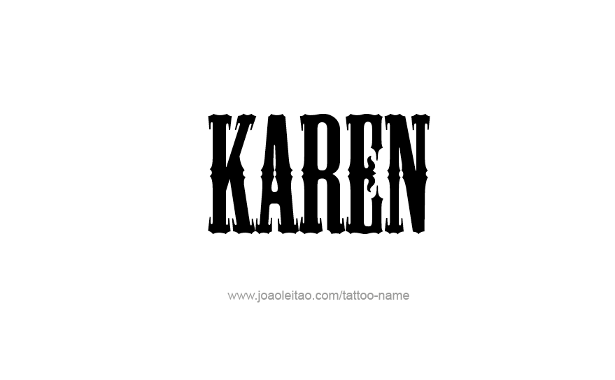 Tattoo Design Name Karen   