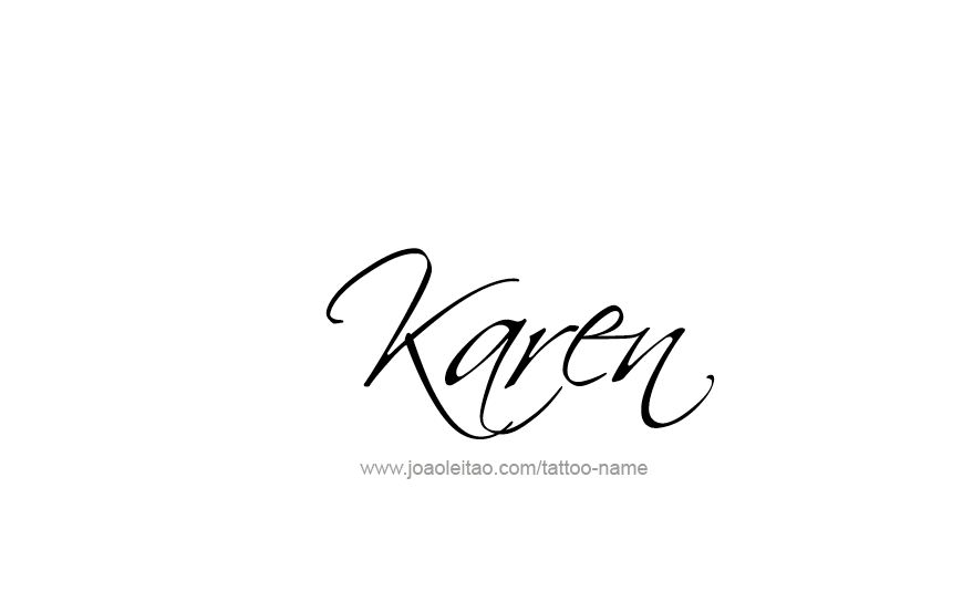 Tattoo Design Name Karen   