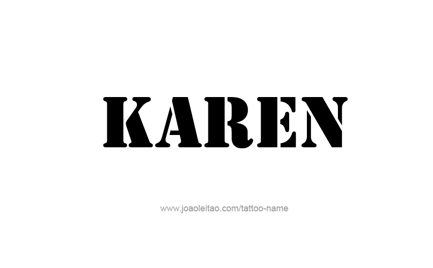 Karen Navn Tattoo Designs.