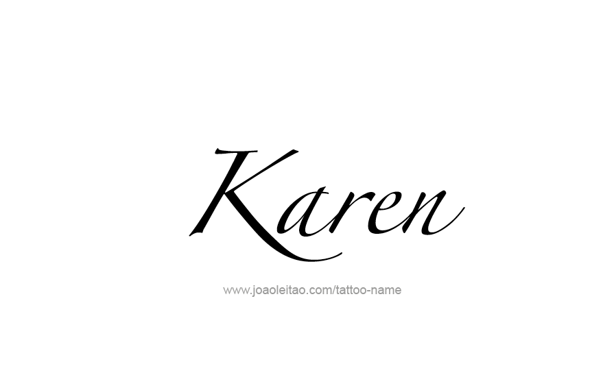 Karen Navn Tattoo Designs.