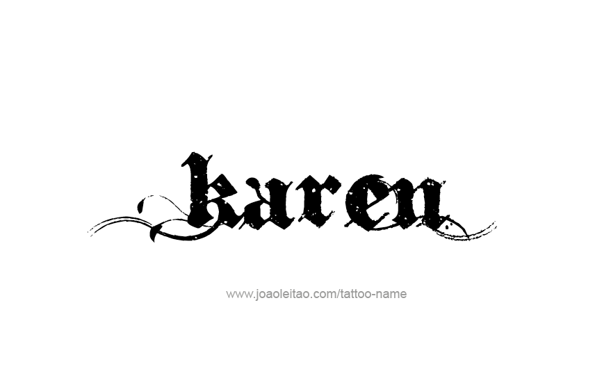 Tattoo Design Name Karen   