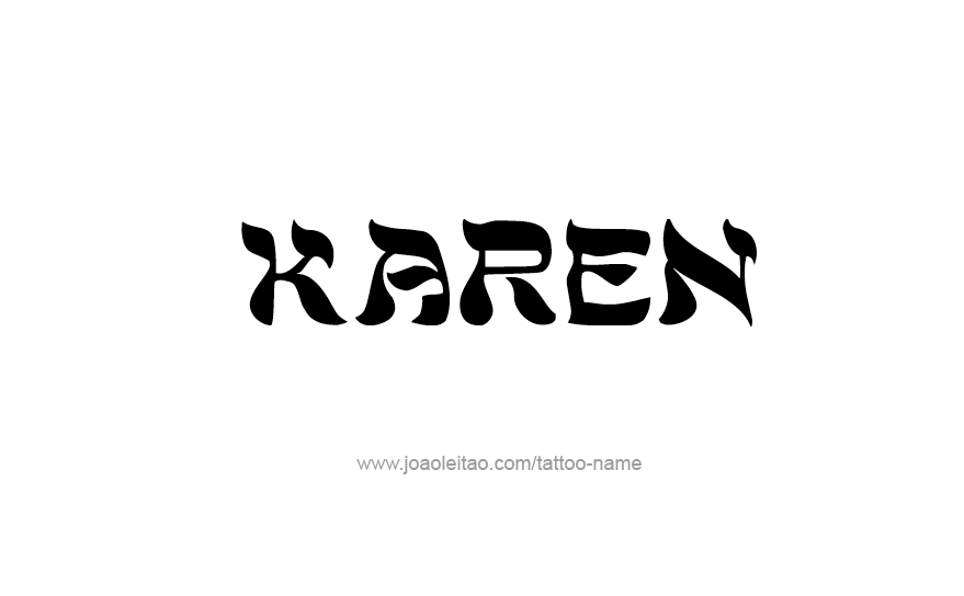 Tattoo Design Name Karen   