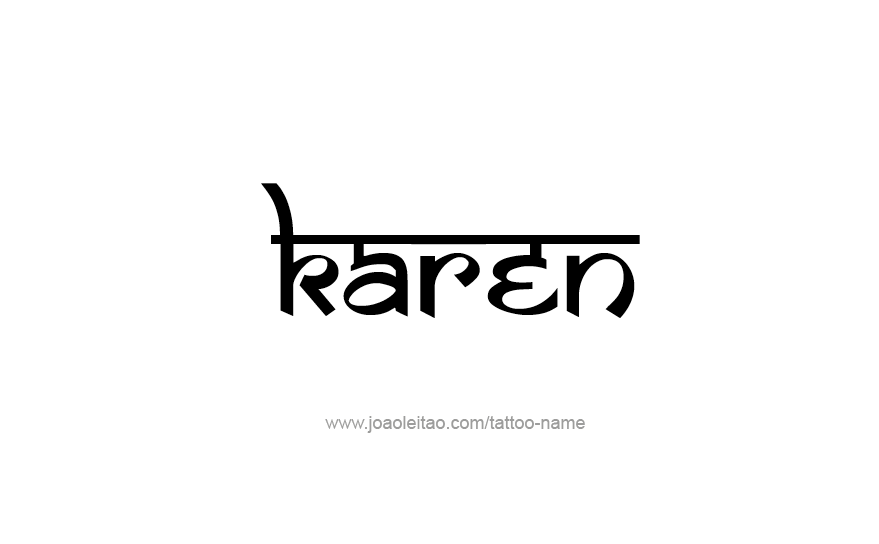 Tattoo Design Name Karen   