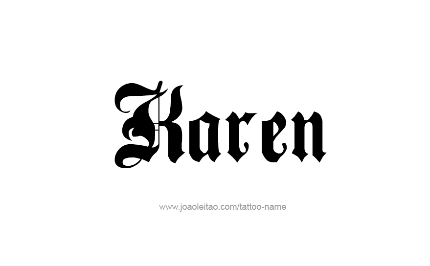 Tattoo Design Name Karen   