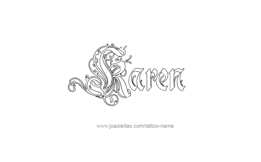 Tattoo Design Name Karen   