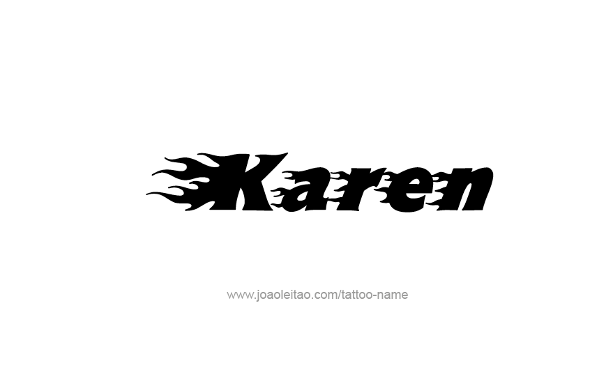 Tattoo Design Name Karen   