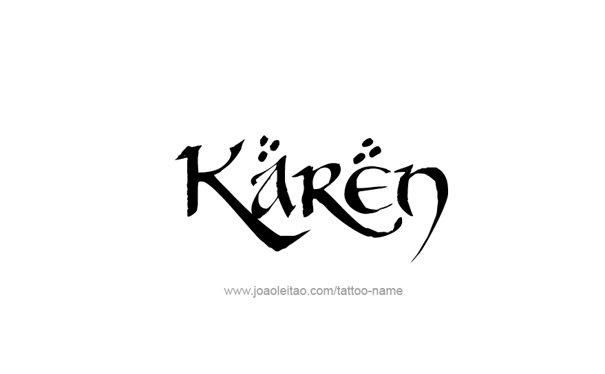 Tattoo Design Name Karen   